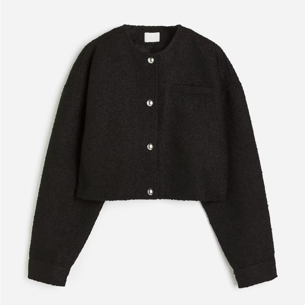 H&M Black Cropped Jacket